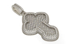 Iced Out Baguette Cross Pendant – Clover Cross Hip Hop Pendant