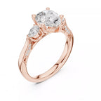 Pear Cut Three Stone Engagement Ring with Pear Side Stones