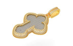 Iced Out Bubble Cross Pendant – Puffy Cross Hip Hop Pendant
