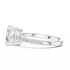 Asscher Cut Hidden Halo Pavé Engagement Ring