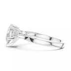 Pear Cut Three Stone Engagement Ring with Pear Side Stones