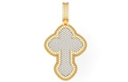 Iced Out Bubble Cross Pendant – Puffy Cross Hip Hop Pendant