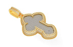 Iced Out Bubble Cross Pendant – Puffy Cross Hip Hop Pendant