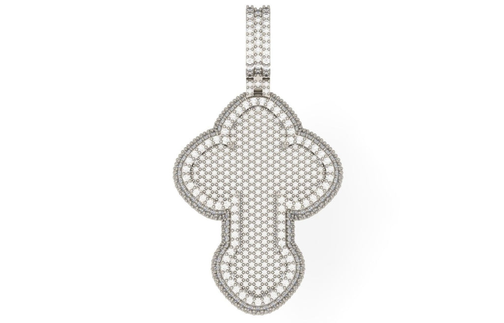 Iced Out Bubble Cross Pendant – Puffy Cross Hip Hop Pendant