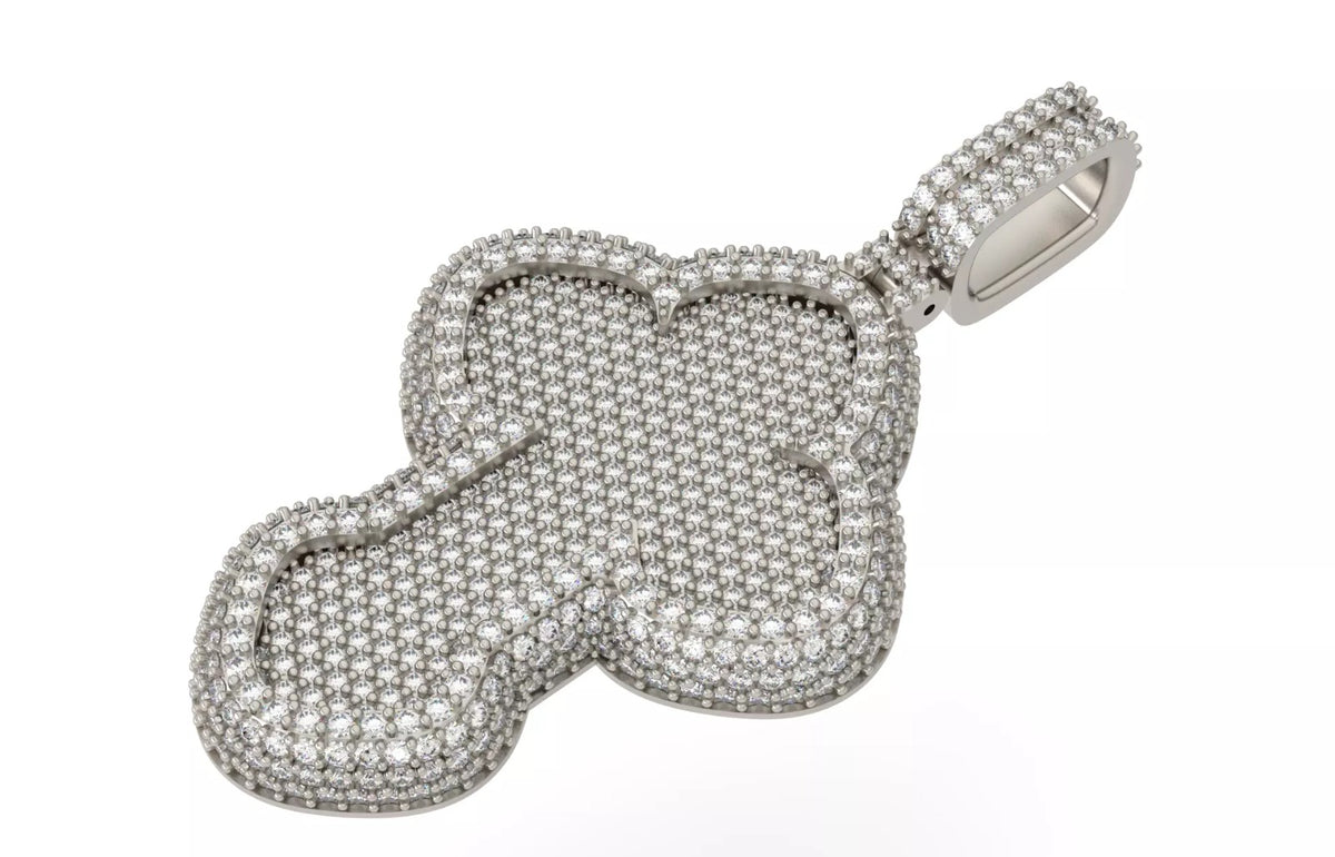 Iced Out Bubble Cross Pendant – Puffy Cross Hip Hop Pendant