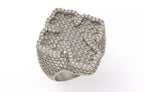 Iced Out Baguette Clover Ring – Cross Pattern Hip Hop Ring