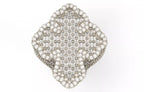 Iced Out Baguette Clover Ring – Cross Pattern Hip Hop Ring