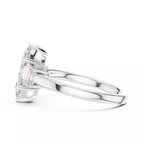 Marquise Cut Three Stone Engagement Ring with Tapered Baguettes