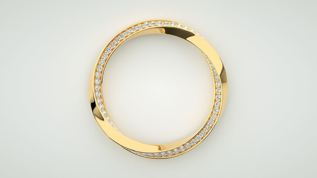 Sculpted Wave Diamond Band Ring