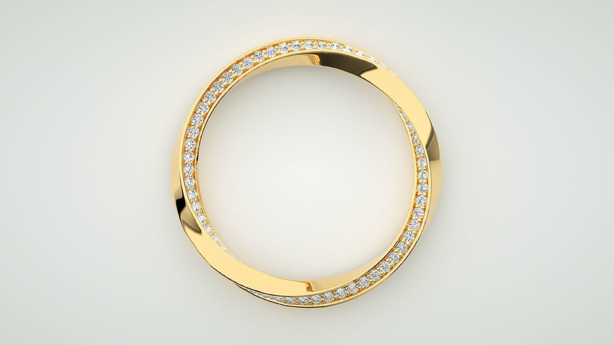 Sculpted Wave Diamond Band Ring
