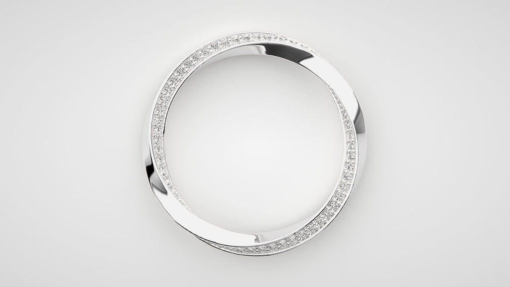 Sculpted Wave Diamond Band Ring