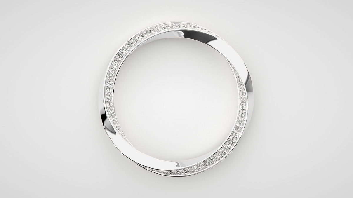Sculpted Wave Diamond Band Ring