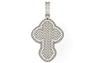 Iced Out Baguette Cross Pendant – Clover Cross Hip Hop Pendant