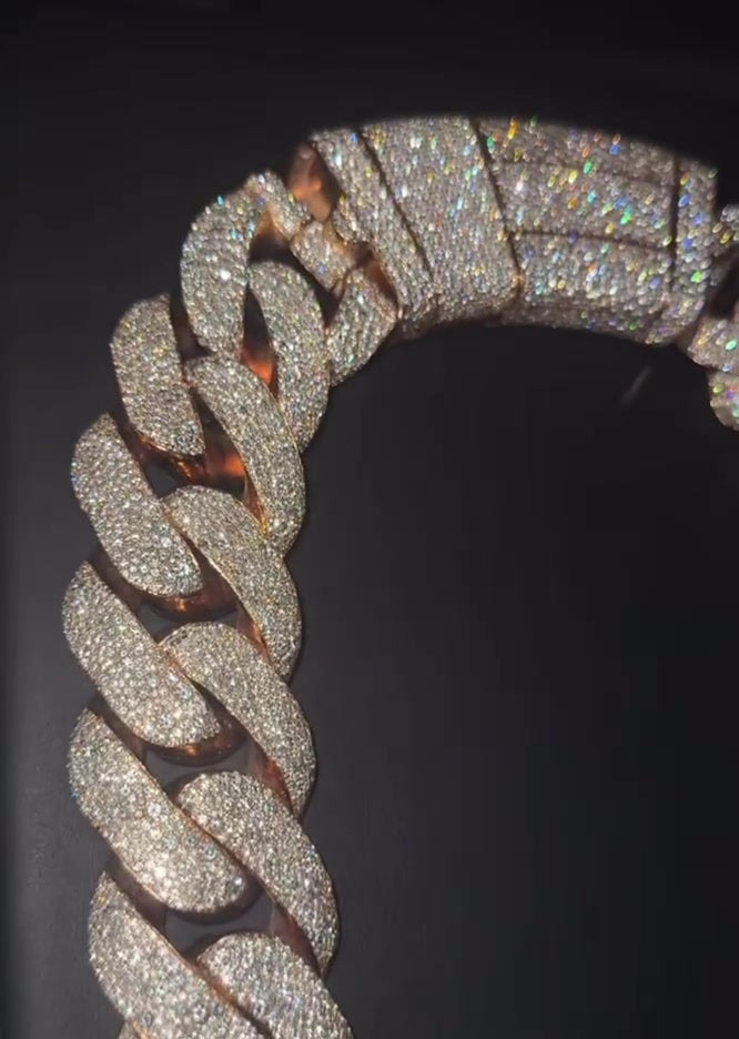Mosaic Cuban Chain – Iced Out Hip Hop Diamond Chain