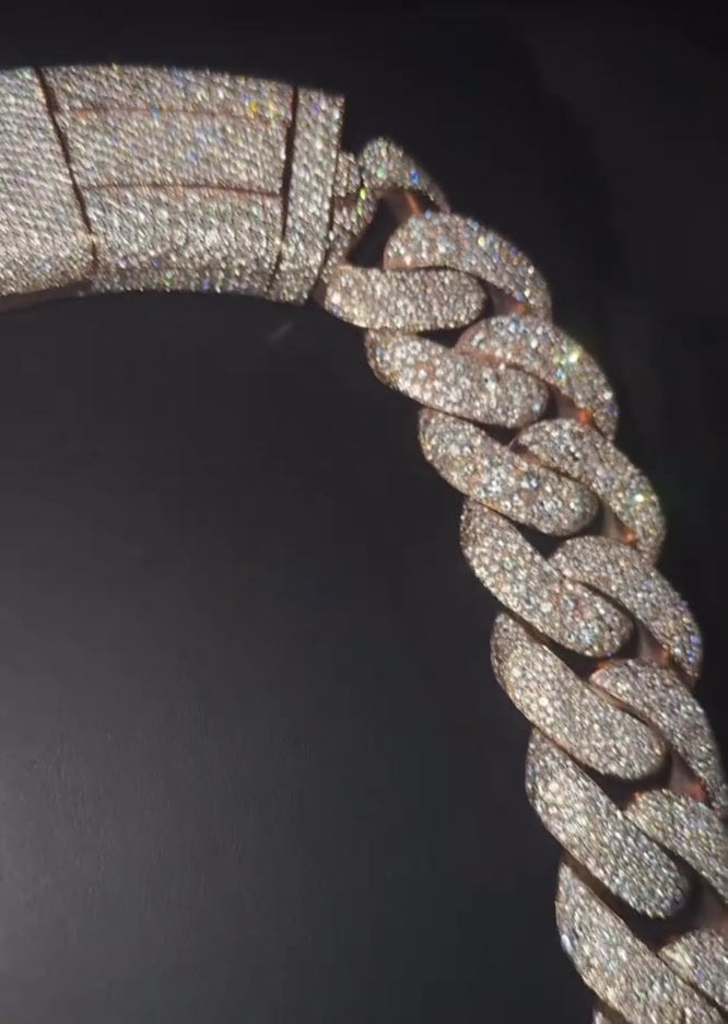 Mosaic Cuban Chain – Iced Out Hip Hop Diamond Chain