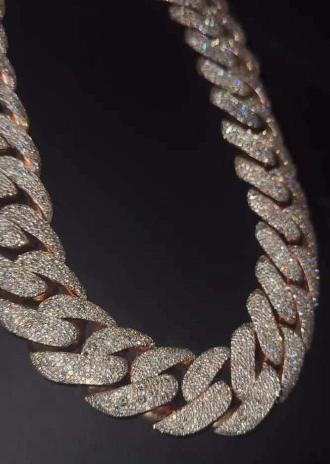 Mosaic Cuban Chain – Iced Out Hip Hop Diamond Chain