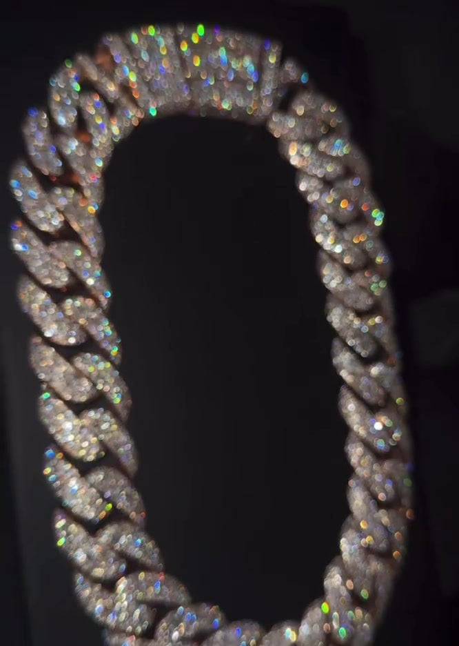 Mosaic Cuban Chain – Iced Out Hip Hop Diamond Chain