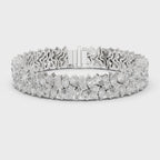 360 video of natural pear and marquise diamond cluster bracelet in white gold by Jewelzit